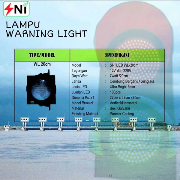 Lampu Warning LED Diameter 20cm